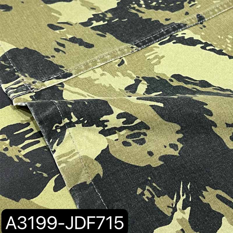 Custom Printed 271g 100% cotton woven fabric for garment